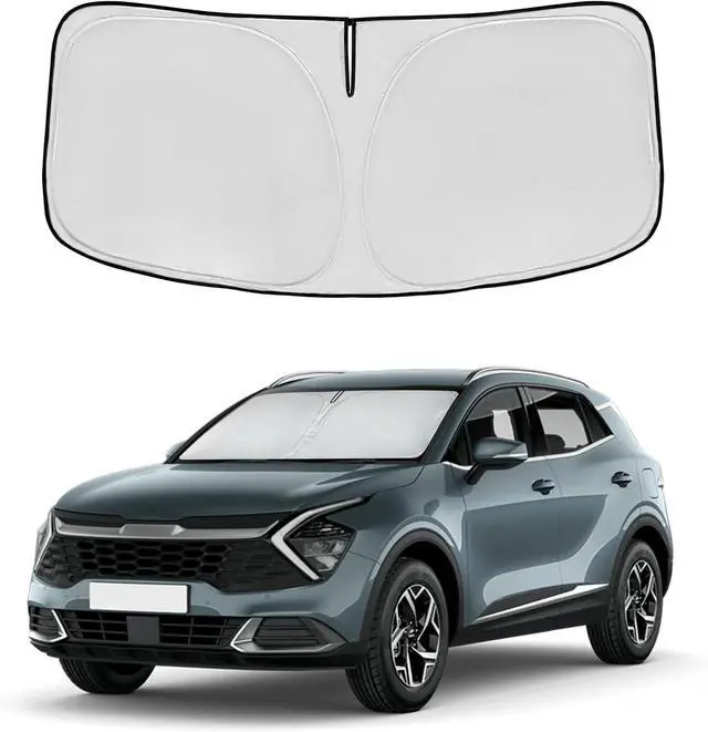 Main image of Windshield Sun Shade for Kia Sportage NQ5 2023 2024 2025 Accessories 4-Layer 240T Front Window Shade Custom Fit Sportage NQ5 Sun Visor Foldable Shade Blocks UV Rays