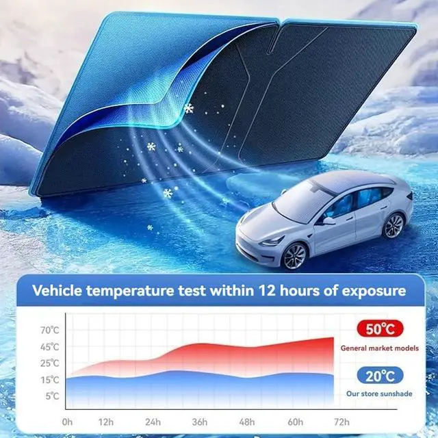 Alt view image 6 of 6 - Windshield Sun Shade for Kia Sportage NQ5 2023 2024 2025 Accessories 4-Layer 240T Front Window Shade Custom Fit Sportage NQ5 Sun Visor Foldable Shade Blocks UV Rays