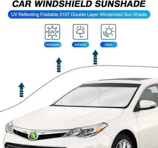 Alt view image 2 of 6 - KUST Custom Fit Windshield Sun Shade for 2013-2018 Toyota Avalon Accessories Window Shield Cover Sun Visor Protector Foldable Sun Blocker UV Sunshade Keep Your Car Cooler