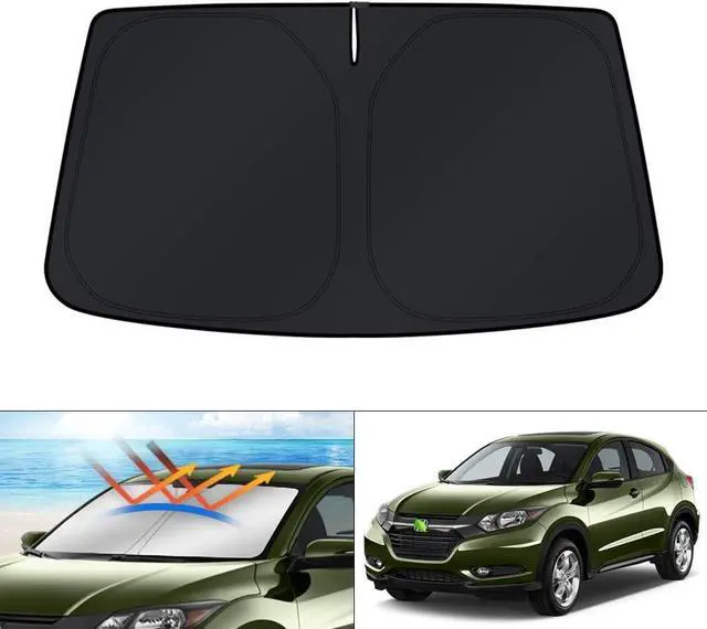 Main image of KUST Windshield Sun Shade for Honda HR-V 2016 2017 2018 2019 2020 2021 2022 HRV Accessories Sunshades Window Sun Visors Foldable Blocks UV Rays Keep Cars Cooler
