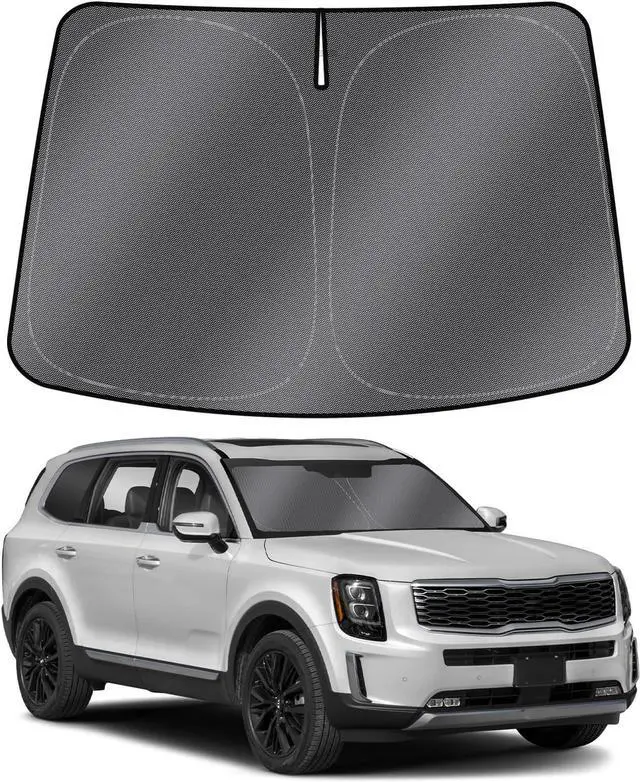 Main image of Mixsuper Liner Windshield Sun Shade for Kia Telluride 2020-2025 2026 Windshield Sunshades for Telluride Accessories Foldable Sun Visor Front Window Sun Shades Cover Keep Cool Block UV Heat