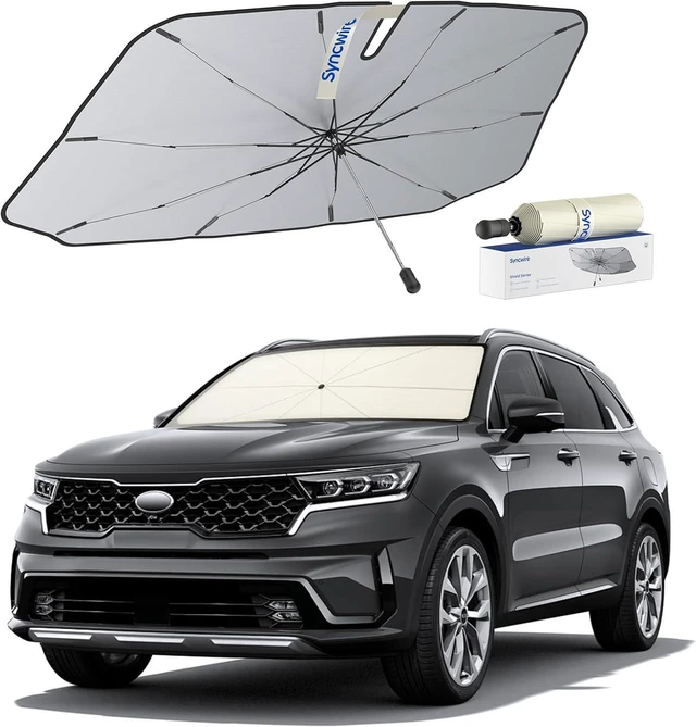 Syncwire Car Windshield Sunshade Umbrella - Enhanced Vinyl Coating for ...