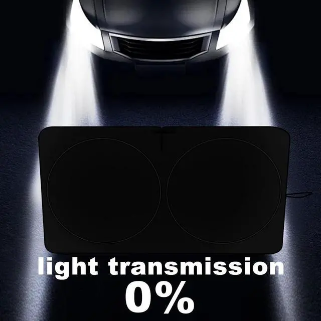 Alt view image 5 of 7 - YUGUANG 2 Pack Car Windshield Sun Shade, 240T Thickened Sun Shade Blocks Heat & U-V Rays, Keeps Car Interior Cool (59.1 x 31.5in) for Cars