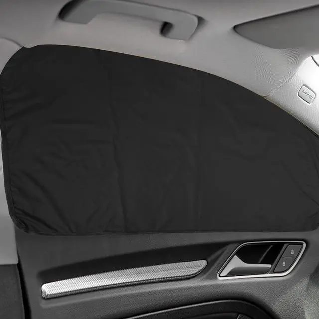 Alt view image 4 of 7 - ZATOOTO Car Window Shades - 2 Pcs Black Silk Side Front Protection Covers - Magnetic Privacy Sun Shades Curtain Keeps Cooler for Baby Kids Sleeping