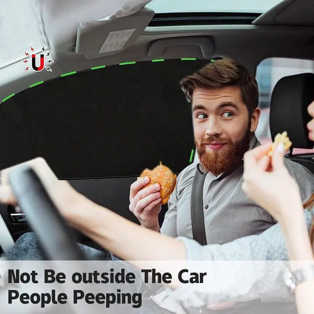 Alt view image 7 of 7 - ZATOOTO Car Window Shades - 2 Pcs Black Silk Side Front Protection Covers - Magnetic Privacy Sun Shades Curtain Keeps Cooler for Baby Kids Sleeping