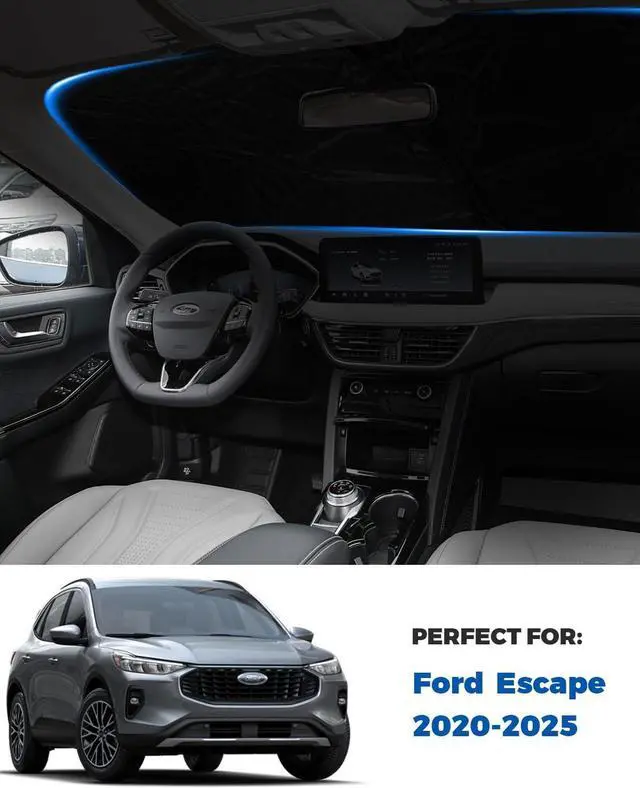 Alt view image 3 of 6 - 2025 Upgrade Front Windshield Sunshade fit for Ford Escape 2020-2025 Reflector Foldable Car Shade Automotive Windshield Sunshades Ford Escape Windshield Sun Shade |Keeps Your Vehicle Cool|