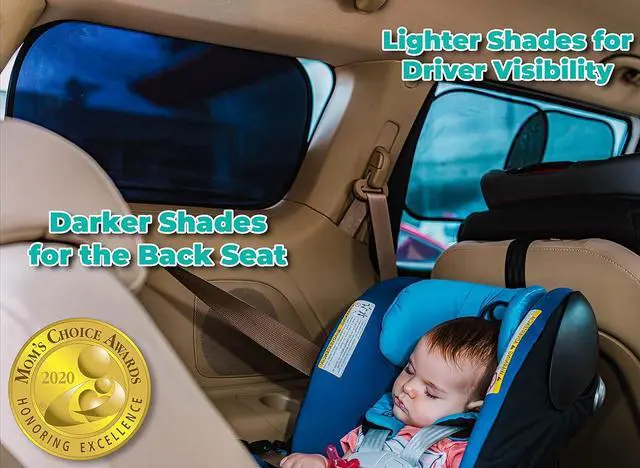 Alt view image 2 of 7 - kinder Fluff Car Window Shade (4Pack)-The Only Certified Car Window Sun Shade for Baby Proven to Block 99.95% UVR - Mom's Choice Gold Award - Car Seat Sun Protection - Standard