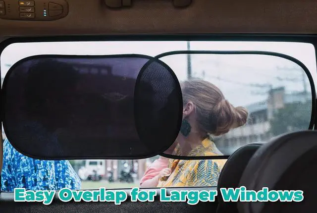 Alt view image 4 of 7 - kinder Fluff Car Window Shade (4Pack)-The Only Certified Car Window Sun Shade for Baby Proven to Block 99.95% UVR - Mom's Choice Gold Award - Car Seat Sun Protection - Standard