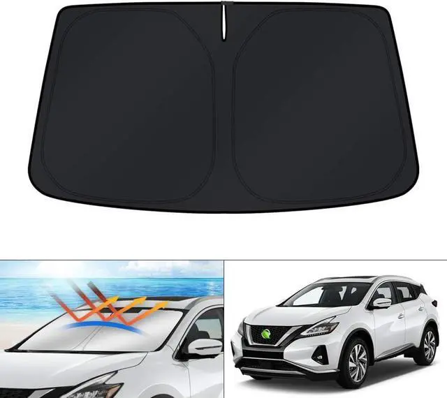 Main image of KUST Custom Fit Windshield Sun Shade for Nissan Murano Accessories 2015-2024 Sunshade Sun Visor Protector Foldable Blocks UV Rays Keep Your Car Cooler