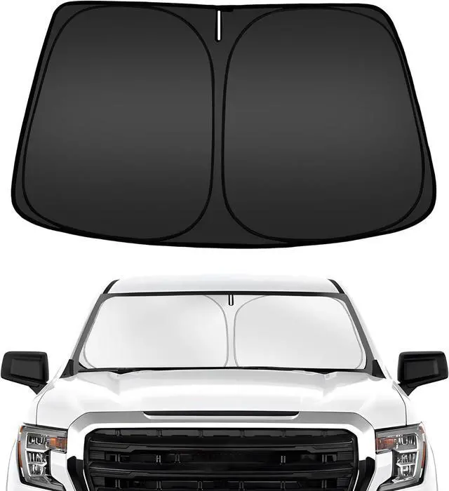 Main image of ARISMOTOR Windshield Sun Shade for GMC Sierra 1500 2500 3500 (SLT AT4 Denali) 2019-2025 2026, Custom Fit Foldable Front Window Sunshade Sun Visor Protector, Block UV Rays Keep Your Car Cooler