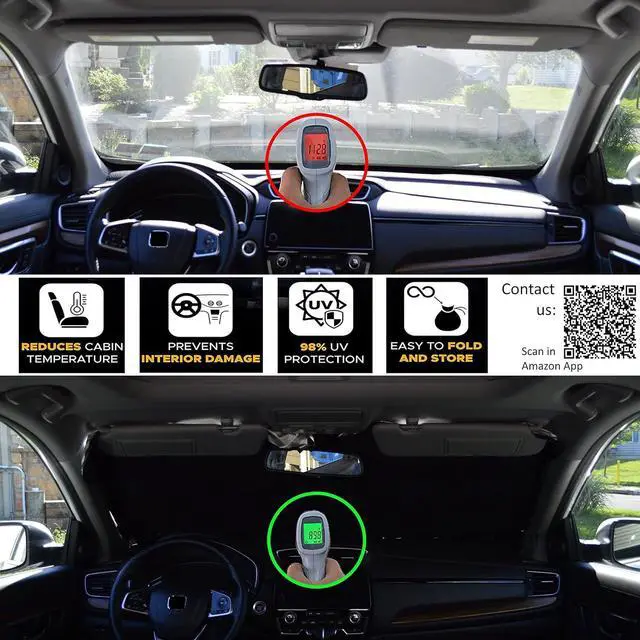 Alt view image 2 of 7 - Sunshades Window Sunshade for car Sun Shade Windshield car Windshield Sun Shade Shades for Front Automotive Windows Sun Visor (XL)