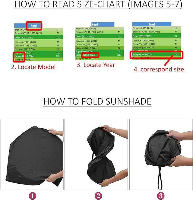 Alt view image 7 of 7 - Sunshades Window Sunshade for car Sun Shade Windshield car Windshield Sun Shade Shades for Front Automotive Windows Sun Visor (XL)