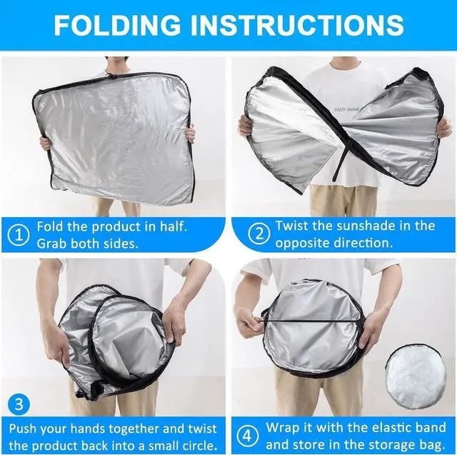 Alt view image 4 of 6 - TOPINSTALL Foldable Windshield Sunshade Compatible with Ford Bronco Sport 2021-2025 Accessories, Front Window Sun Protector with Storage Pouch Thicker Reflective Polyeste (Not for Full Size Bronco)