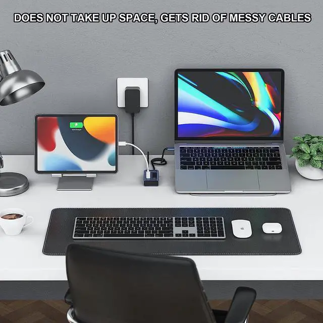 Alt view image 5 of 7 - Minisopuru Powered USB C Hub, 10Gbps USB-C Hub 4 Ports Support Data & Smart Charging(Not Support Video), USB C to USB C Hub Multiport Adapter for MacBook Pro/Air, iMac, iPad, Phone, Chromebook, etc.