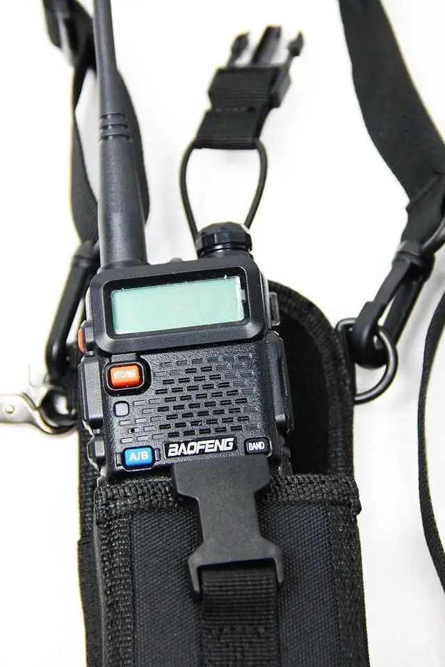 Alt view image 2 of 7 - X-FIRE® Radio Strap Washable Firefighter EMS Portable Radio Shoulder/Duty Belt Holder w/Anti-Sway Strap