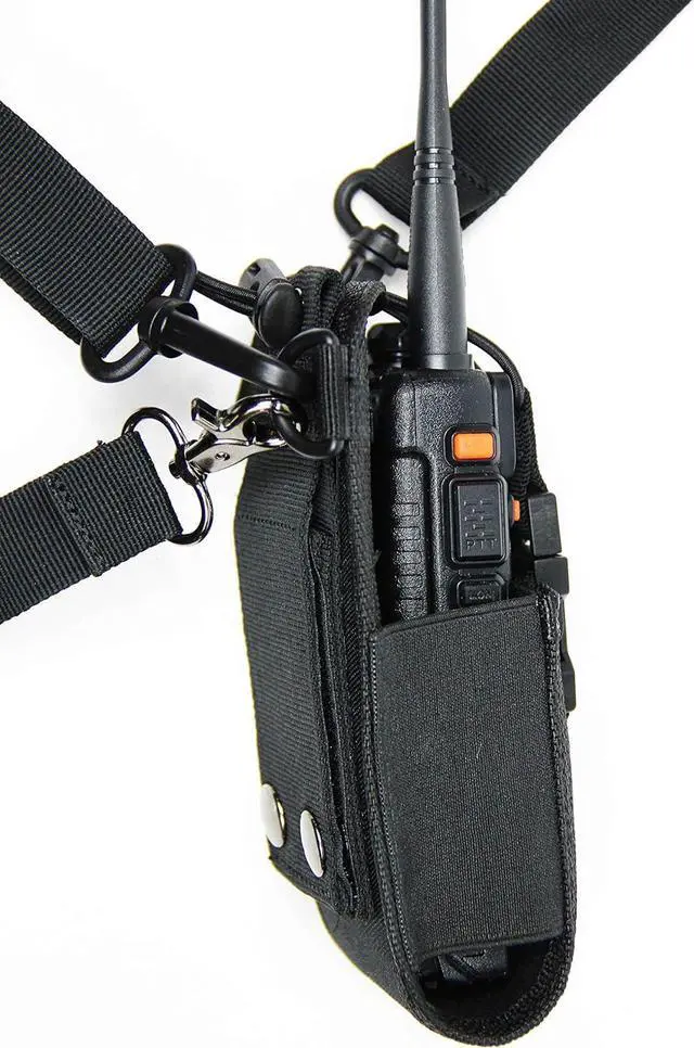 Alt view image 7 of 7 - X-FIRE® Radio Strap Washable Firefighter EMS Portable Radio Shoulder/Duty Belt Holder w/Anti-Sway Strap