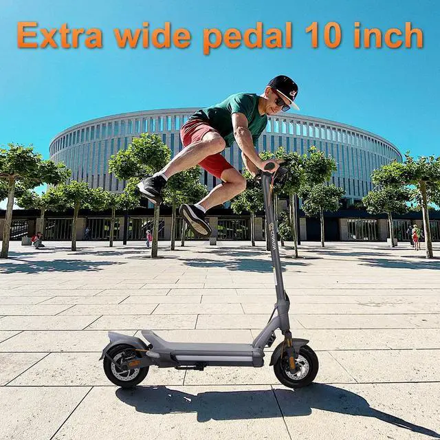 Alt view image 5 of 6 - CUNFON Electric Scooter, 1200W Motor, 40 Miles Long Range & 31 MPH, w/t 10.5" Tires, Disc Brake & Electric Brake, Keyless Commuting E-Scooter for Adults