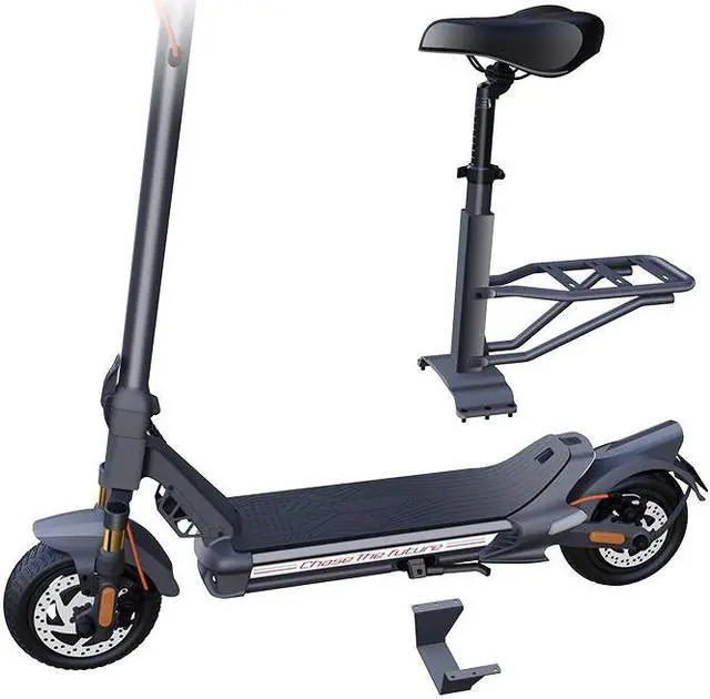 Alt view image 2 of 3 - CUNFON Foldable Removable Seat 10 inch Electric Scooters Height Adjustable Compatible CUNFON RZ800 800W Electric Scooter
