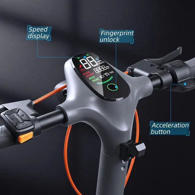 Alt view image 2 of 6 - CUNFON Electric Scooter, 1200W Motor, 40 Miles Long Range & 31 MPH, w/t 10.5" Tires, Disc Brake & Electric Brake, Keyless Commuting E-Scooter for Adults