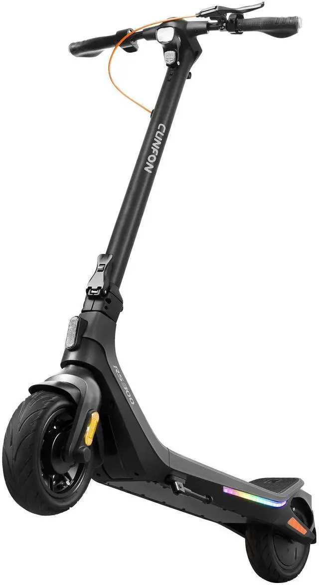 Main image of CUNFON Electric Scooter for Adults, 500W Motor, Up to 19 MPH & 37 Miles Long-Range, 10" Pneumatic Tires, Fingerprint, Folding E-Scooter with Dual Brakes and APP, Ideal for Safe Commuting