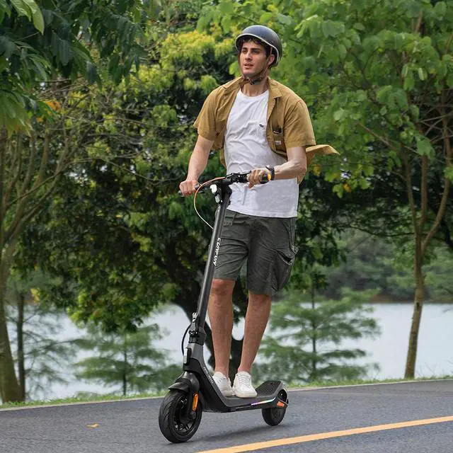 Alt view image 7 of 7 - CUNFON Electric Scooter for Adults, 500W Motor, Up to 19 MPH & 25 Miles Long-Range, 10" Pneumatic Tires, Folding E-Scooter with Drum Brakes and APP, Ideal for Safe Commuting