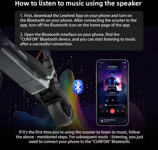 Alt view image 5 of 7 - CUNFON Electric Scooter Adults CUNFON RS500,Up to 25 MPH, 25-Mile Range,1000W Peak Motor, 624wh Battery, 9.5" Pneumatic Thickened Tire with Turn Signal E Scooter for Commute,UL2272 Certified