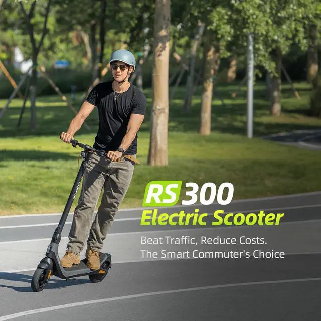 Alt view image 2 of 7 - CUNFON Electric Scooter for Adults and Teens, 650W Peak Motor, Up to 19 MPH & 25 Miles Long-Range, 10" Pneumatic Tires, Fingerprint, Folding E-Scooter with Drum and Electric Brakes and APP