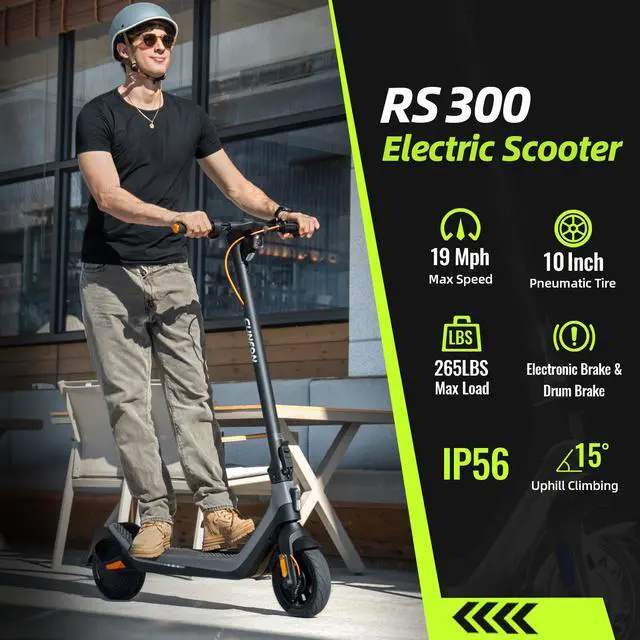 Alt view image 3 of 7 - CUNFON Electric Scooter for Adults and Teens, 650W Peak Motor, Up to 19 MPH & 25 Miles Long-Range, 10" Pneumatic Tires, Fingerprint, Folding E-Scooter with Drum and Electric Brakes and APP