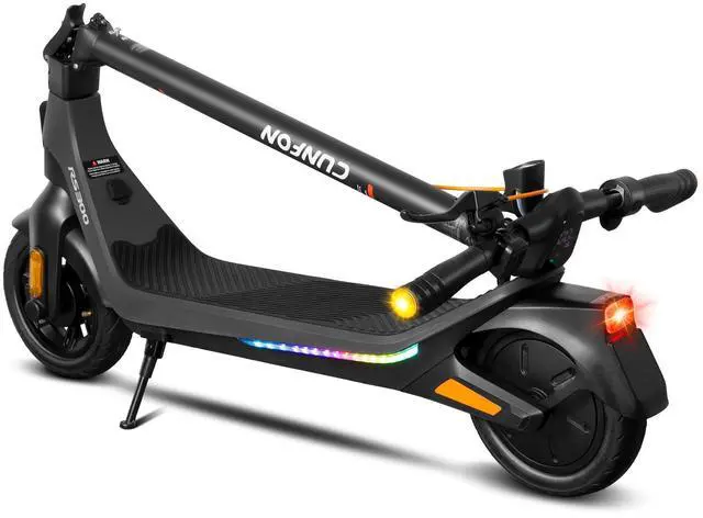 Main image of CUNFON Electric Scooter for Adults and Teens, 650W Peak Motor, Up to 19 MPH & 25 Miles Long-Range, 10" Pneumatic Tires, Fingerprint, Folding E-Scooter with Drum and Electric Brakes and APP