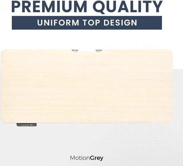 Alt view image 6 of 7 - MotionGrey Standing Desk Height Adjustable Electric Motor Sit-to-Stand Desk Computer for Home and Office - White Frame (43x24 Light Brown Tabletop)