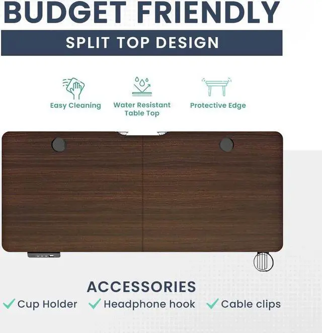 Alt view image 5 of 8 - MotionGrey Series II Electric Standing Desk, Height Adjustable Sit Stand Desk