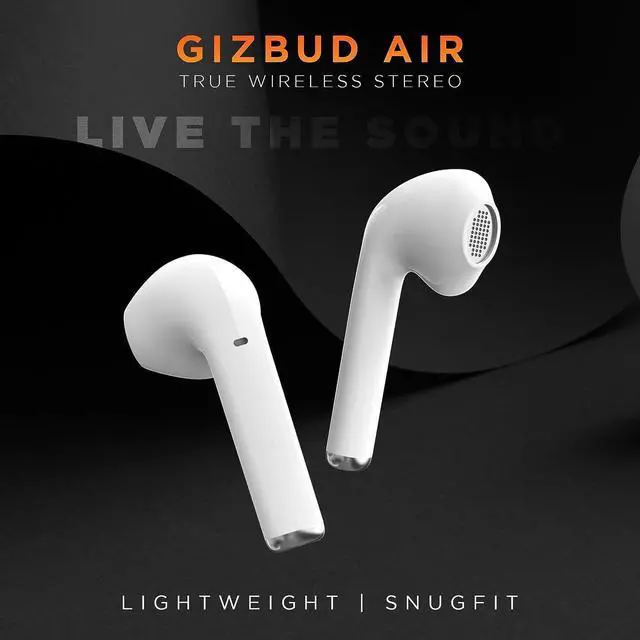Alt view image 2 of 6 - GIZMORE TWS 801 Air Massive Playback Upto 25 Hr, Voice Assistant & Type C Fast Charge Bluetooth Headset 15 Minutes of Charging Time Wireless Earphone (White)