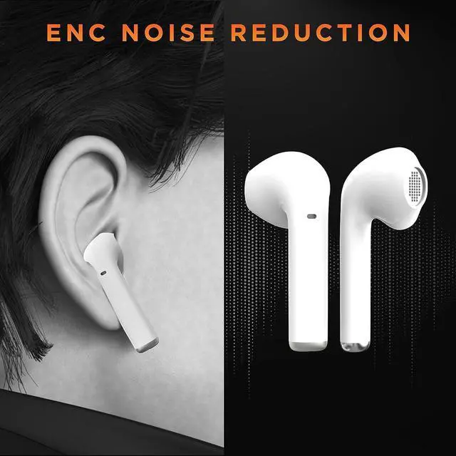Alt view image 6 of 6 - GIZMORE TWS 801 Air Massive Playback Upto 25 Hr, Voice Assistant & Type C Fast Charge Bluetooth Headset 15 Minutes of Charging Time Wireless Earphone (White)