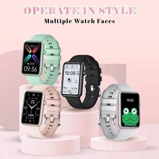 Alt view image 6 of 7 - GIZMORE Slate 1.57 Inch Super Aod with 500 Nits Brightness | Ai | Sports Modes | Spo2, Bt Calling Smartwatch Sleek Metal Frame Curved Glass Rectangular Display (Green)