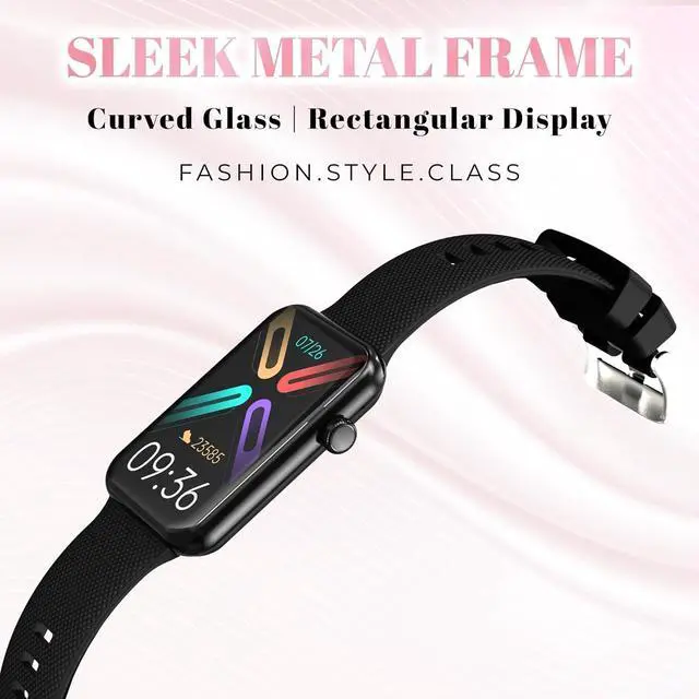 Alt view image 5 of 7 - GIZMORE Slate 1.57 Inch Super Aod with 500 Nits Brightness | Ai | Sports Modes | Spo2, Bt Calling Smartwatch Curved Glass Rectangular Display | Sleek Metal Frame (Black)