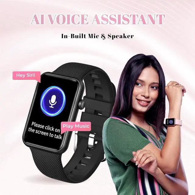 Alt view image 7 of 7 - GIZMORE Slate 1.57 Inch Super Aod with 500 Nits Brightness | Ai | Sports Modes | Spo2, Bt Calling Smartwatch Curved Glass Rectangular Display | Sleek Metal Frame (Black)