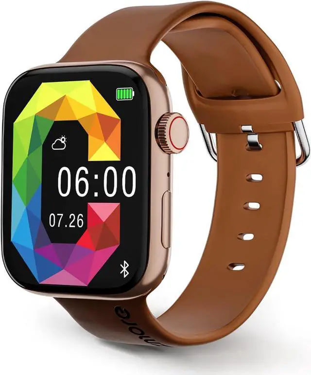 Main image of GIZMORE Bluetooth Calling Smartwatch Cloud 1.85(4.69) Cm IPS Large 500 Nits Peak Brighter Display | Ai Voice Assistant | Privacy Lock | Multiple Sport Modes| (Brown)