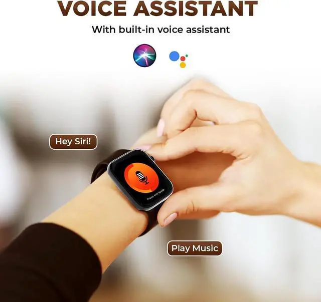 Alt view image 5 of 7 - GIZMORE Bluetooth Calling Smartwatch Cloud 1.85(4.69) Cm IPS Large 500 Nits Peak Brighter Display | Ai Voice Assistant | Privacy Lock | Multiple Sport Modes| (Brown)