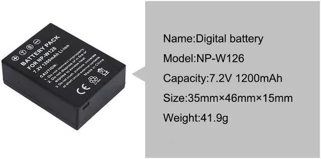 Alt view image 4 of 7 - CITYORK NP-W126 W126S Camera Bttery and Dual Charger for Fujifilm X-T20 XT20 X100F X-H1 XH1 X-A5 XA5 X-A20 XA20 X-E3 XE3 X-T3 X-T30