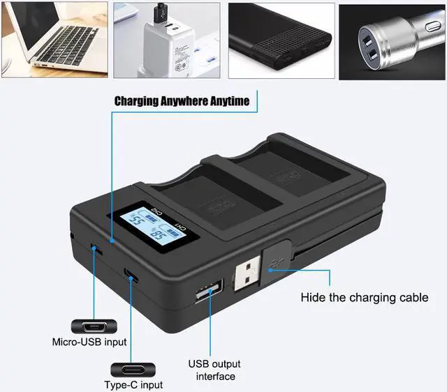 Alt view image 5 of 7 - CITYORK NP-W126 W126S Camera Bttery and Dual Charger for Fujifilm X-T20 XT20 X100F X-H1 XH1 X-A5 XA5 X-A20 XA20 X-E3 XE3 X-T3 X-T30
