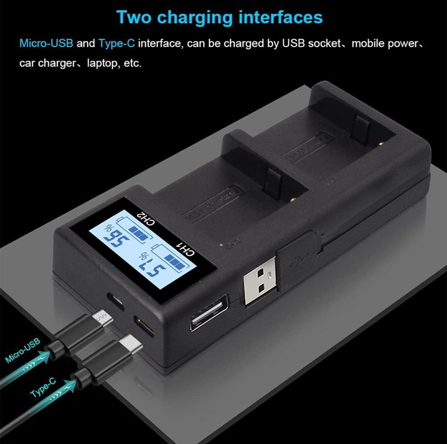 thumbnail image 2 of Powerextra 8800mAh NP-F970 Battery & LCD Charger Kit For Sony NP-F960, NP-F950, CCD-SC55, TR516 – 7.2V 2 of 6