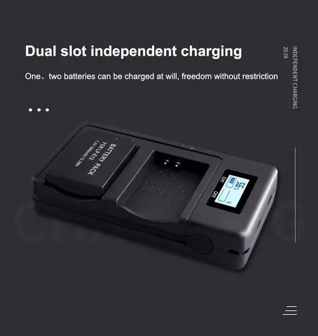 Alt view image 5 of 7 - CITYORK LP E12 Camera Battery AKKU + LCD USB Charger for Canon M 100D Kiss X7 Rebel SL1 EOS M10 EOS M50 DSLR,1800mAh