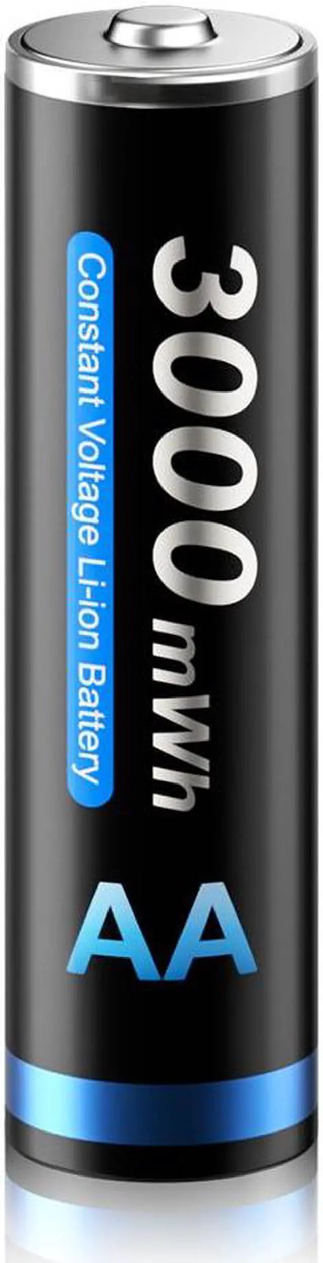 Alt view image 7 of 7 - CITYORK 1.5v AA 3000mWh Lithium Rechargeable Batteries 8 Pack