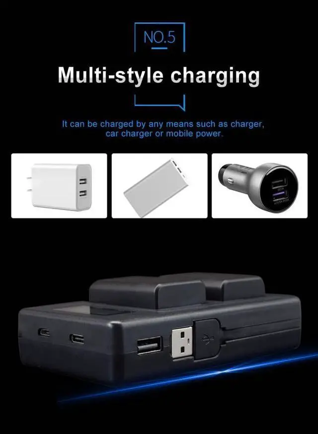 Alt view image 6 of 7 - CITYORK NB 10L Camera Battery Charger USB Dual Charger for Canon SX40 HS SX40HS SX50 PowerShot SX40 HS SX50 HS SX60 HS