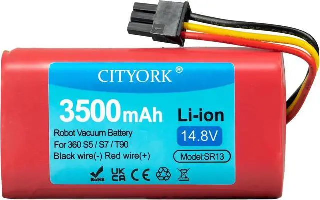 Main image of CITYORK Replacement Battery for 360 S5 S7 T90 LiDAR Robot Vacuum,14.8v 3500mAh