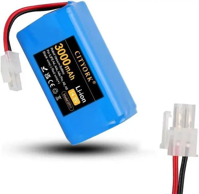 Alt view image 4 of 5 - CITYORK 14.8V 3000mah Replacement Battery For ILIFE A4 A4s V7s A6 V7s Plus A9  Robot Vacuum Cleaner