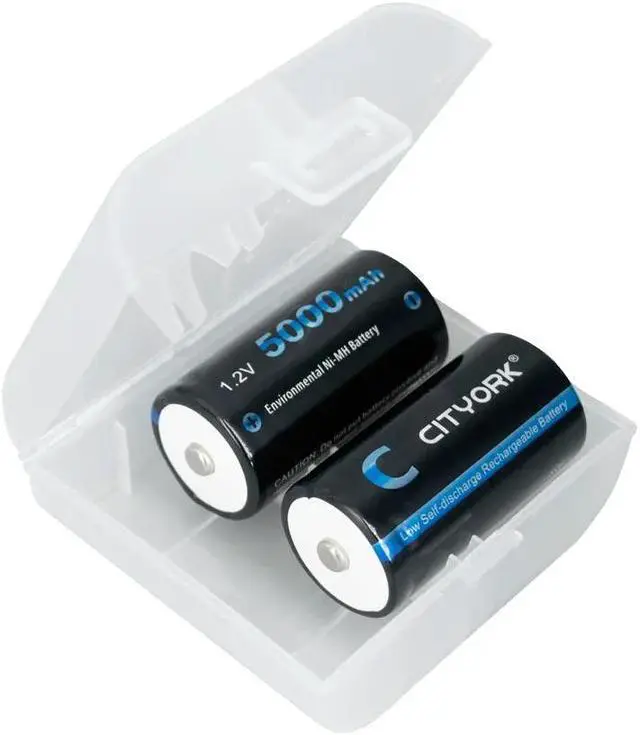 Alt view image 5 of 7 - CITYORK 6 Pack 5000 Mah 1.2V Ni-MH Rechargeable C Batteries, Discharge C Size Rechargeable Batteries