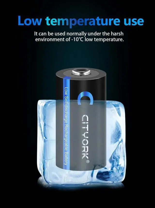 Alt view image 2 of 7 - CITYORK 6 Pack 5000 Mah 1.2V Ni-MH Rechargeable C Batteries, Discharge C Size Rechargeable Batteries