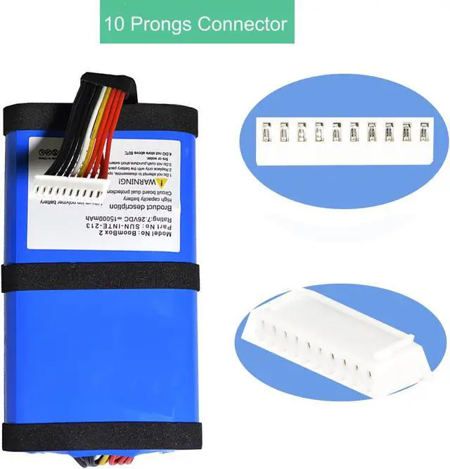 Alt view image 4 of 7 - CITYORK Replacement Battery for JBL Boombox 2 Speaker, SUN-INTE-213,SUN-INTE-268,15000mAh/7.4V