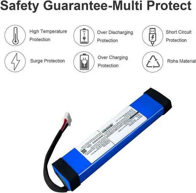 Alt view image 2 of 6 - CITYORK Replacement Battery For JBL Xtreme1 Xtreme 1 GSP0931134 5000mAh 7.4V 37Wh Li-ion
